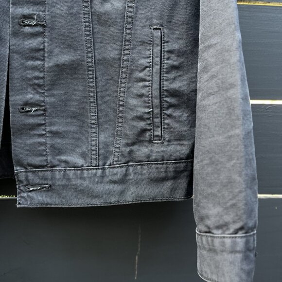 Levis Men's Charcoal-Gray Denim Trucker Jacket | size Medium - Picture 4 of 7